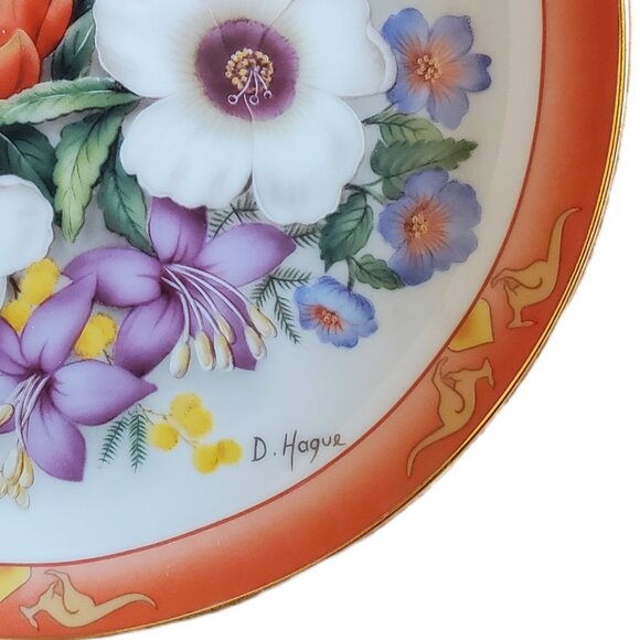 Vintage Danbury Mint "Flowers of Australia" Collector Plate by Doug Hague 1990 - Picture 5 of 6
